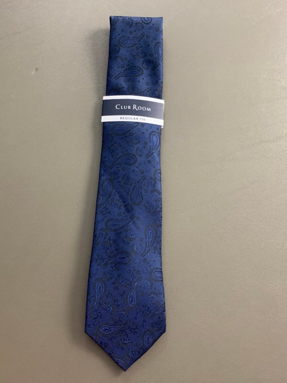 Club Room Men's 3.25'' 100% Polyester Neck Tie, Tenet Paisley Navy Blue